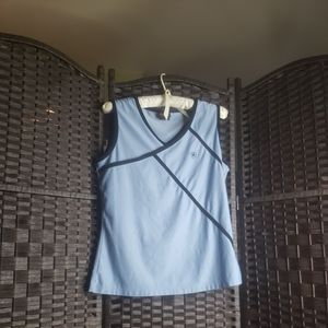 Ariat Baby Blue Tank Top Size S Womans mesh back